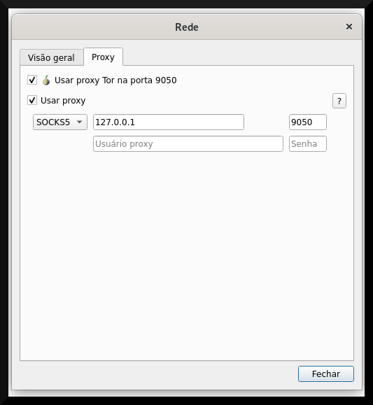 configurar electrum bitcoin no tails linux